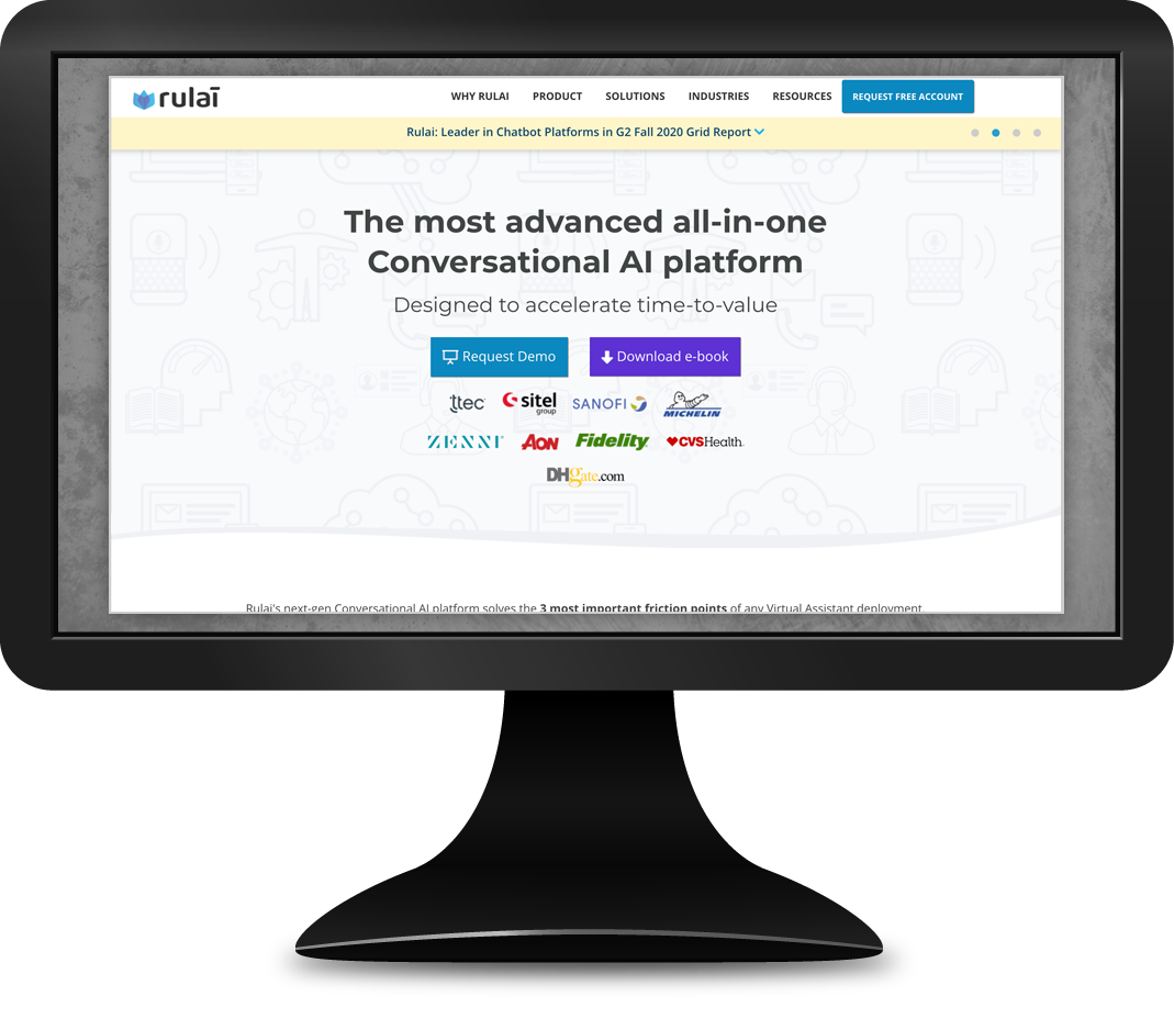 Preview of Rulai homepage update